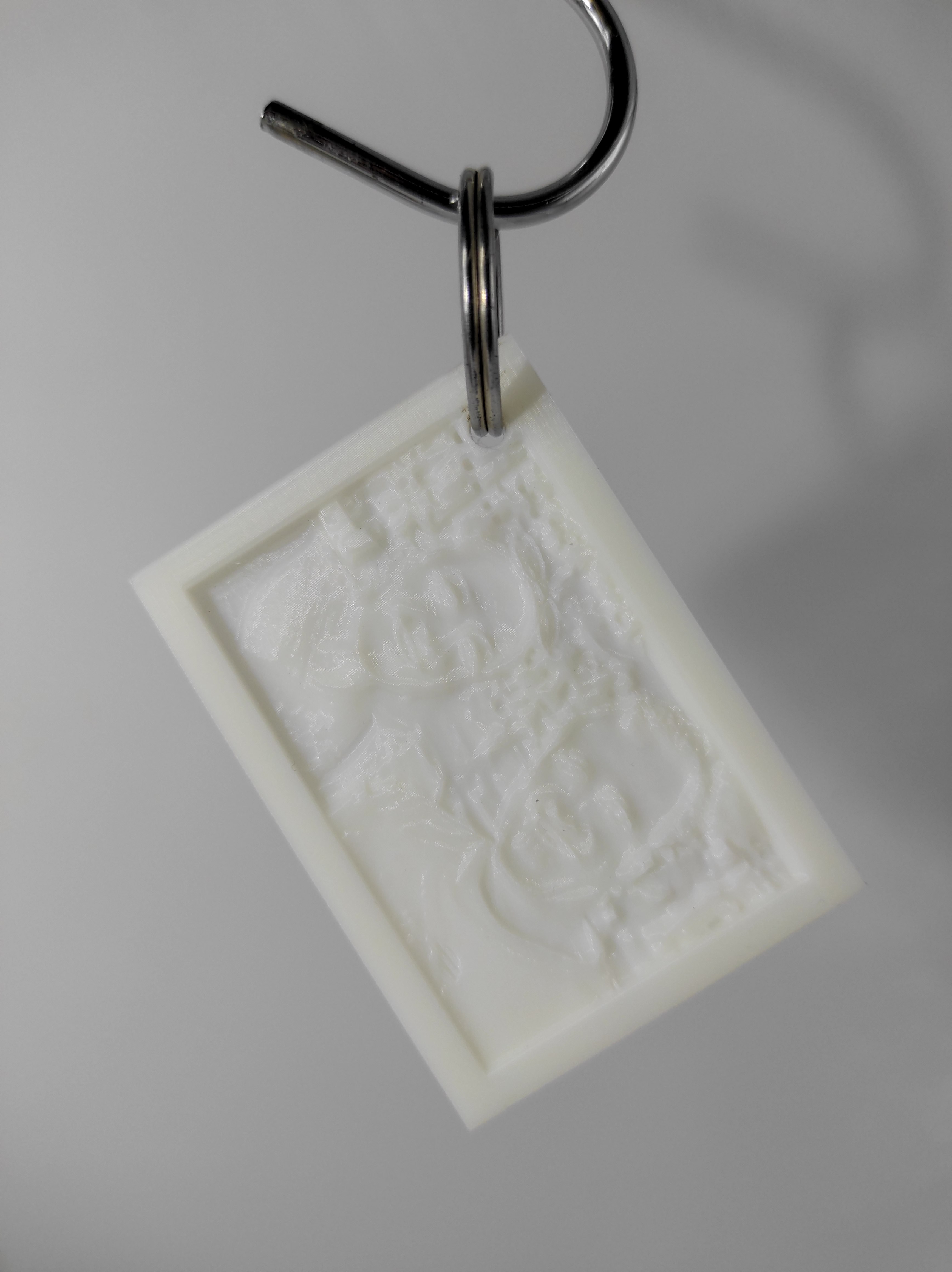 Keychain lithophane unlit
