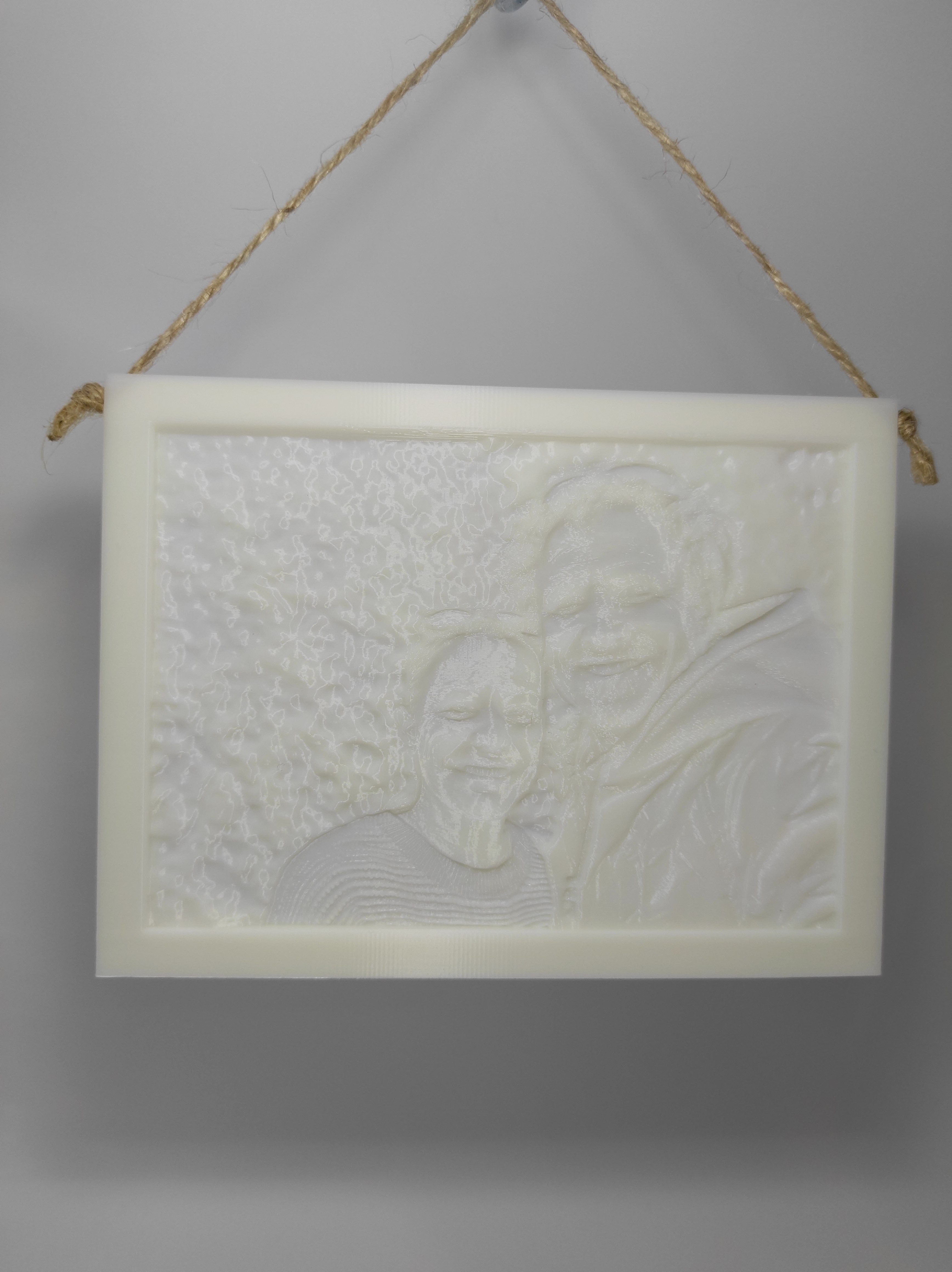 Window hanger lithophane unlit
